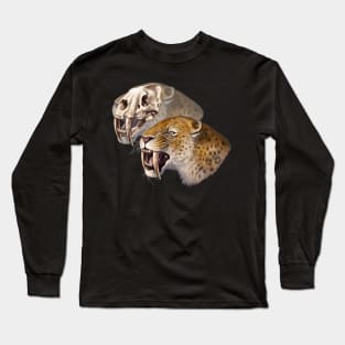 Sabre-toothed Cat (Smilodon fatalis) Long Sleeve T-Shirt